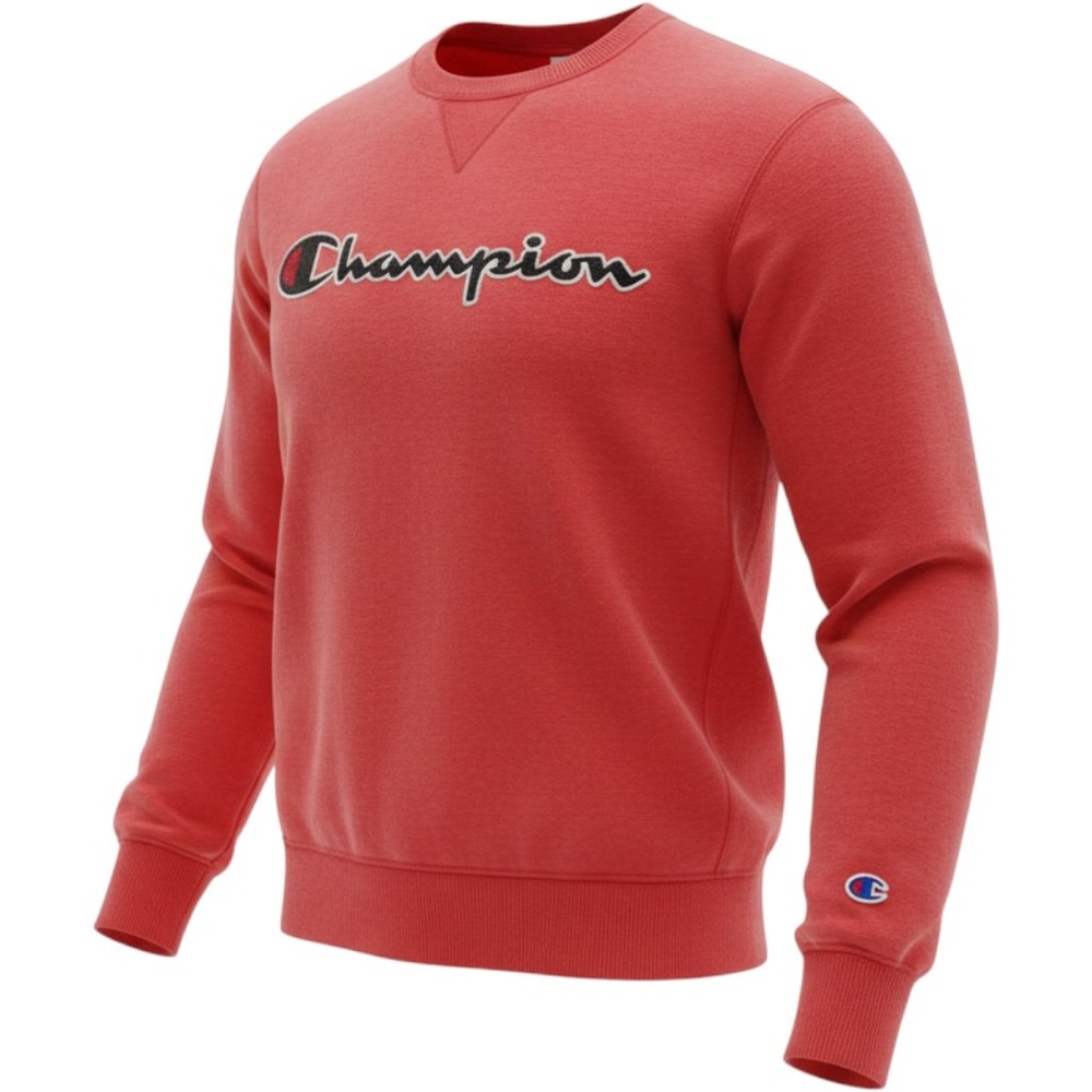 Champion Reverse Weave Sweatshirt Mens Medium Red Script Logo Crewneck Pullover